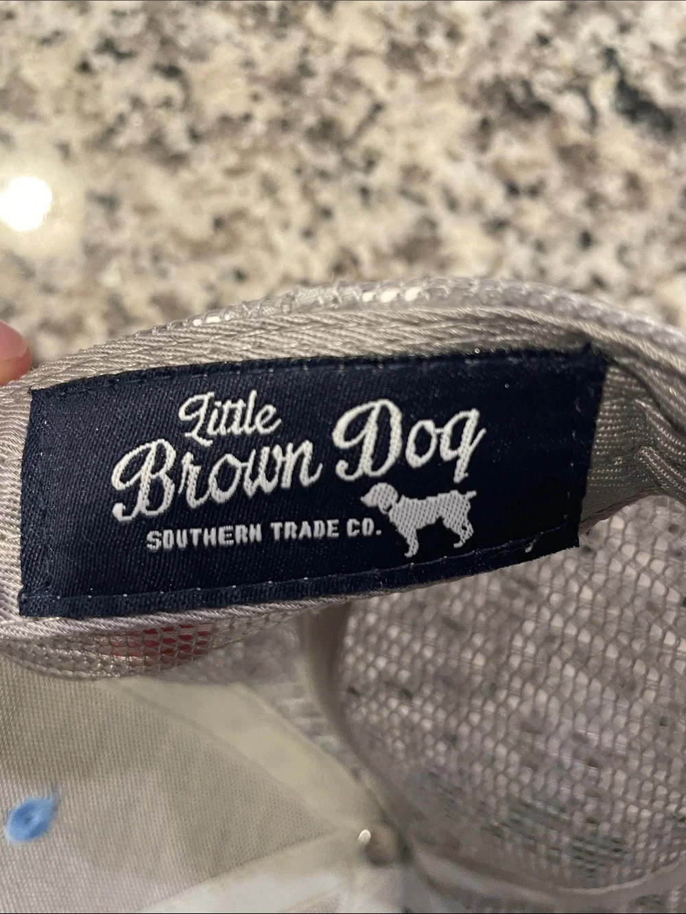 Little Brown Dog Southern Trade Co. Patch Trucker Hat - Light Blue UNISEX